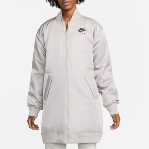 Nike Women's Air Bomber Jackets BNWT sz small Grey/ Silver